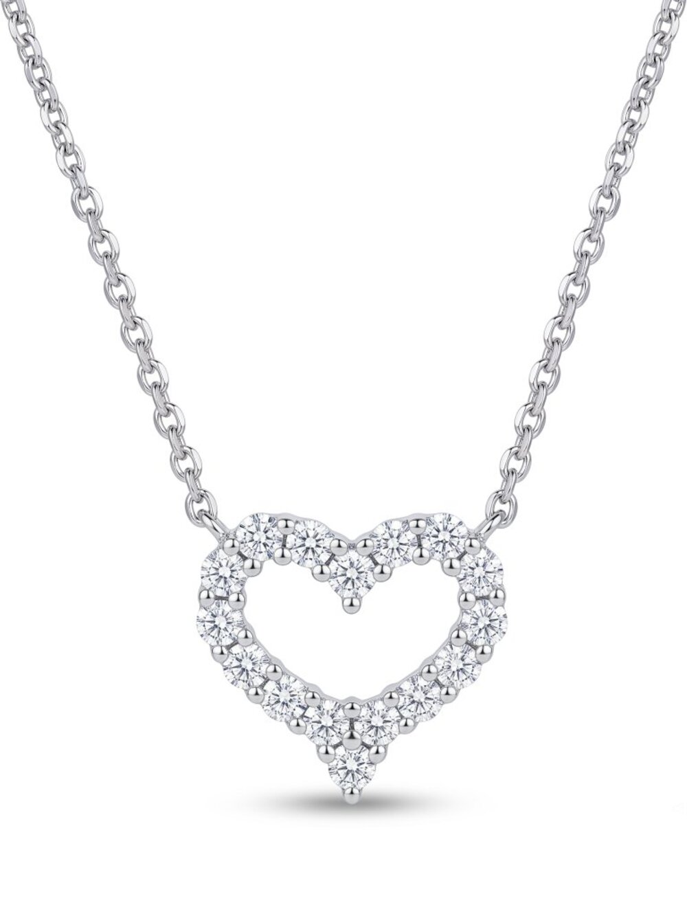 Heart Gemstone Necklace, 925 Sterling Silver Charmed Aroma Love Story